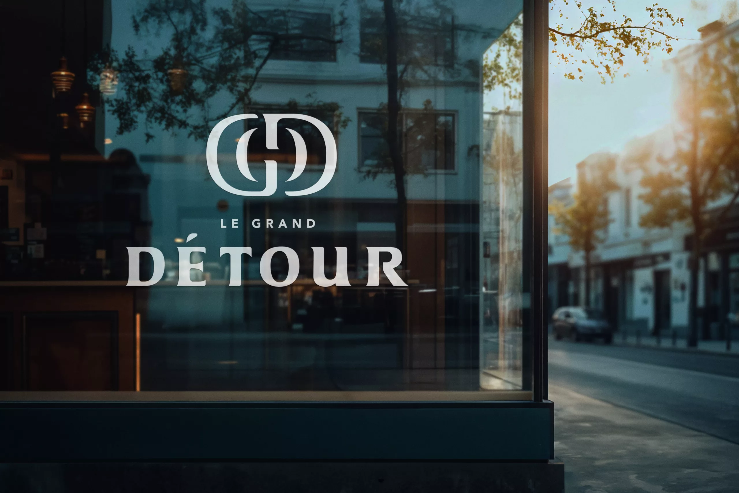 Mockup du logo ENIGMA appliqué sur une vitrine